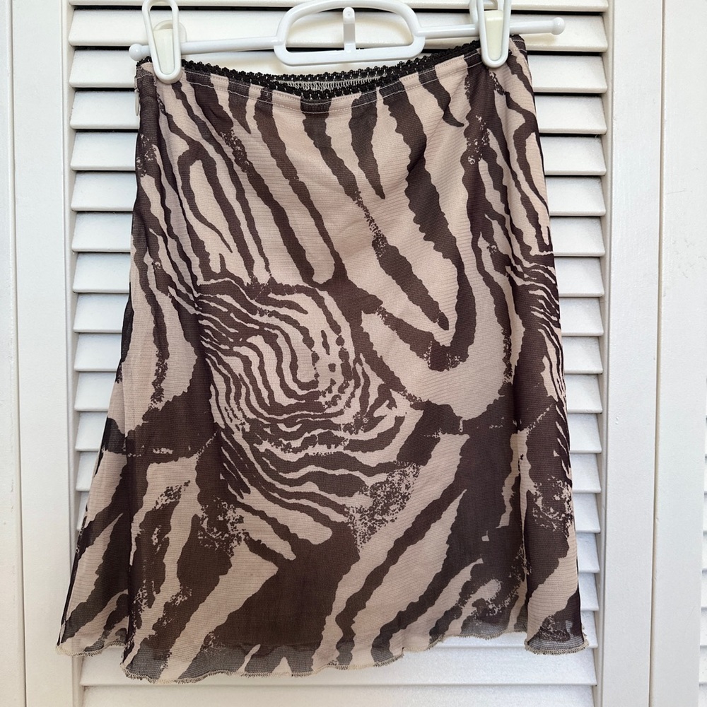 Vincent Mini Skirt Beige Print